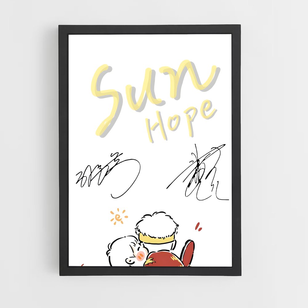 Poster Sun yingsha dessin – affiche Tennis de table (vue 2)